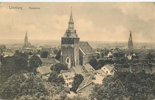Ansichtskarte Lüneburg Panorama versandt