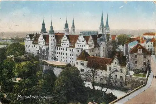 Ansichtskarte Schloss Merseburg versandt 1923