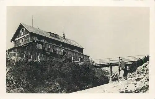 Ansichtskarte Ebensee Gemunden Kranabethsattelhütte versandt 1942