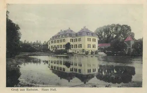 AK - Gruß aus Ratheim. Haus Hall versandt 1916