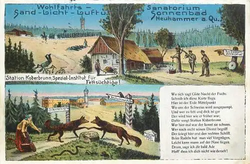 AK - Neuhammer Schlesien, Sanatorium Sonnenbad versandt 1915