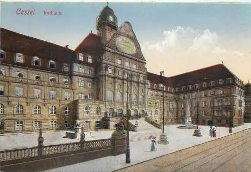 AK - Blick auf das Rathaus von Kassel nicht versandt