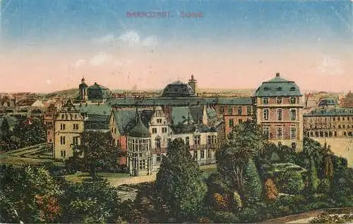 AK - Darmstadt Schloß Feldpost versandt 1918