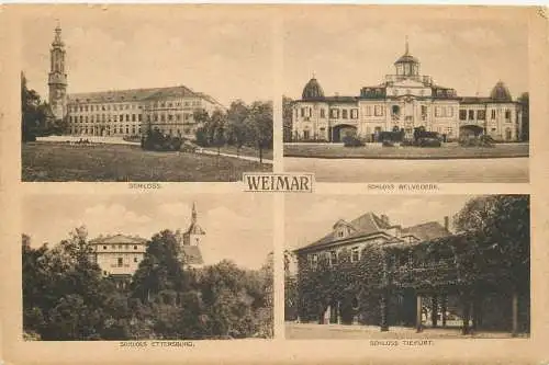 AK - Weimar verschiedene Schlösser versandt 1927
