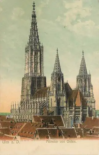 AK - Ulm a. D. Münster von Osten versandt 1909