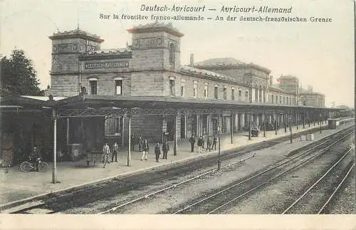 AK - Deutsch Avricourt Bahnhof versandt 1908
