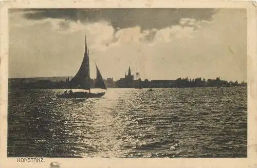 AK - Konstanz Segelschiff versandt