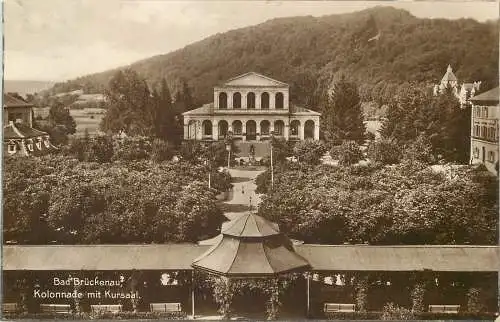 AK - Bad Brückenau Kolonnade mit Kursaal versandt 1925