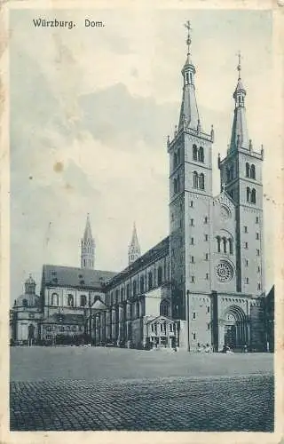 AK - Würzburg Dom versandt 1937