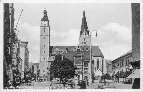 AK - Ingolstadt an der Donau Donaustraße mit Pfeifturm