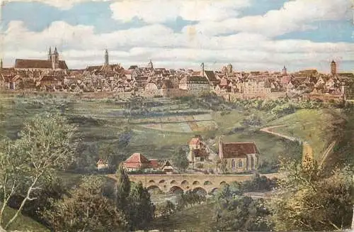 AK - Rothenburg ob der Tauber WIRO Künstlerkarte versandt 1922