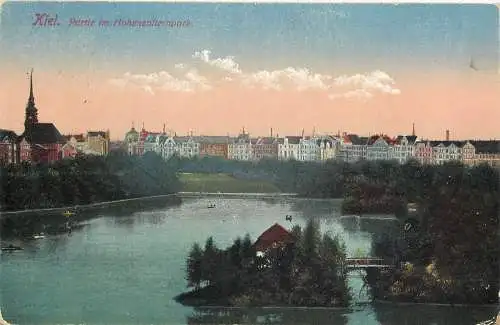 AK - Kiel Partie im Hohenzollernpark versandt 1927
