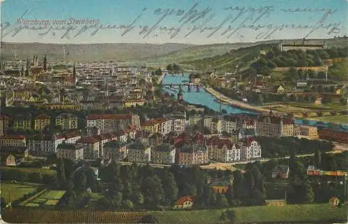 AK - Würzburg vom Steinberg versandt 1919