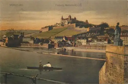 AK - Würzburg Festung Marienberg versandt 1917