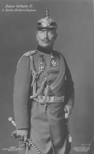 AK - Kaiser Wilhelm 2. in Garde- Artillerie- Uniform nicht versandt