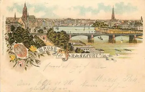 AK - Gruss aus Frankfurt am Main versandt 1895