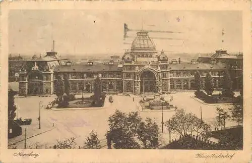 AK - Nürnberg Hauptbahnhof versandt 1926