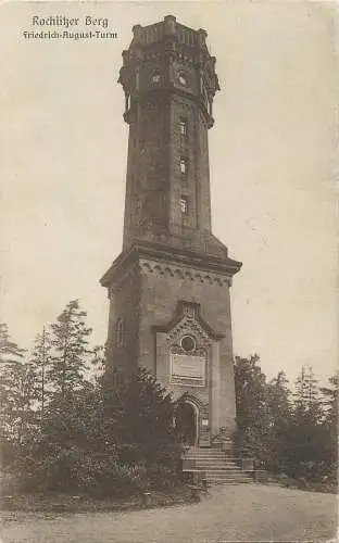 AK - Rochlitzer Berg Friedrich August Turm versandt 1928
