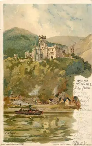 AK - Schloss Stolzenfels C. Pfaff. versandt 1903