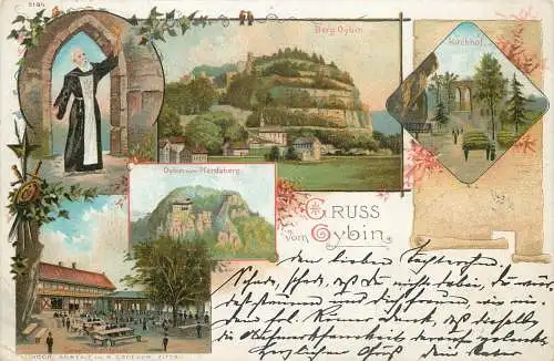 AK - Gruß vom Oybin Kirchhof Gesellschaftsplatz versandt 1899