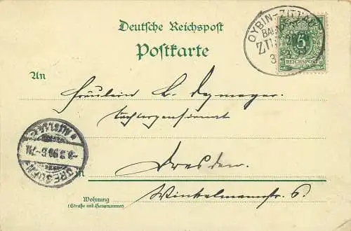 AK - Gruß vom Oybin Kirchhof Gesellschaftsplatz versandt 1899