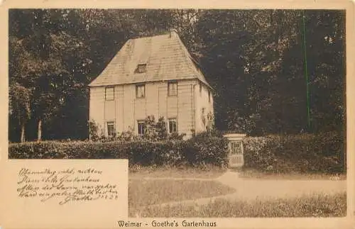 AK - Weimar Goethe´s Gartenhaus