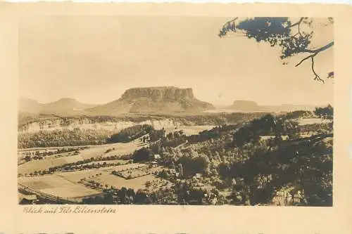 AK - Blick auf Fels Lilienstein Sächs. Schweiz