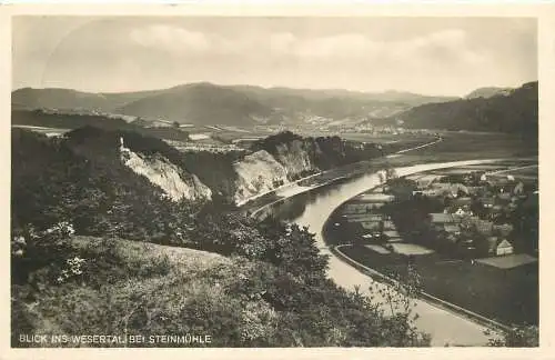 AK - Blick ins Wesertal bei Steinmühle versandt 1936