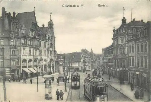 AK - Offenbach a. M. Marktplatz versandt 1928