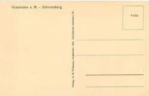 AK - Gemünden a.M. Scherenburg Ruine nicht versandt