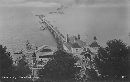 AK - Sellin auf Rügen Seebrücke versandt 1927