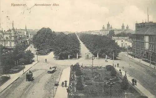 AK - Hannover Herrenhäuser Allee versandt 1909