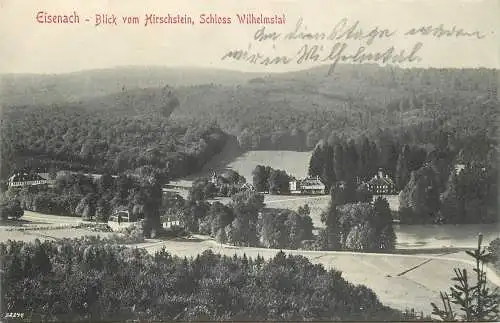 AK - Eisenach Blick vom Hirschstein Schloss Wilhemstal versandt 1913