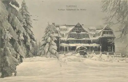 AK - Ilmenau Kurhaus Gabelbach im Winter versandt 1915