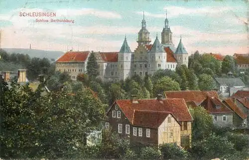 AK - Schleusingen Schloss Bartholdsburg versandt 1916