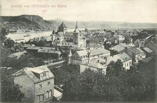 AK - Ansicht von Remagen am Rhein versandt 1911