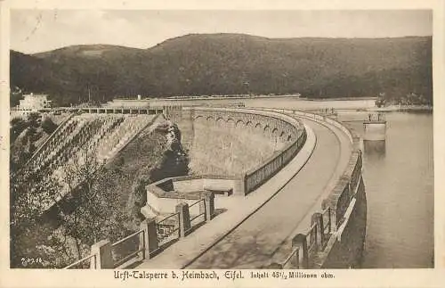 AK - Urft Talsperre bei Heimbach Eifel versandt 1917