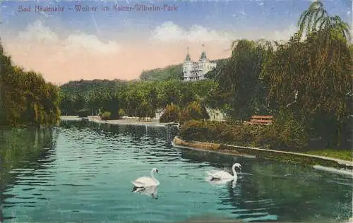 AK - Bad Neuenahr Weiher im Kaiser Wilhelm Park versandt 1920