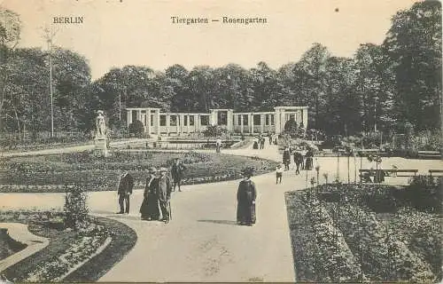 AK - Berlin Tiergarten Rostengarten versandt 1912