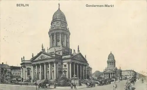 AK - Berlin Gendarmen Markt Deutscher Dom versandt 1915