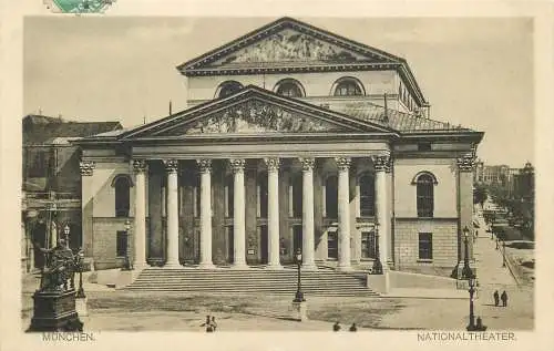 AK - München National Theater versandt 1923