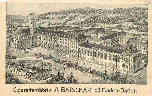 AK - Zigarettenfabrik A. Batschari Baden Baden Feldpost versandt 1916