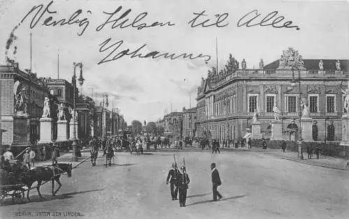 AK - Berlin Unter den Linden versandt 1905