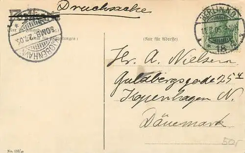 AK - Berlin Unter den Linden versandt 1905