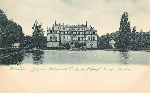 AK - Dresden Japan Palais mit Teich im Königl. Grossen Garten nicht versandt