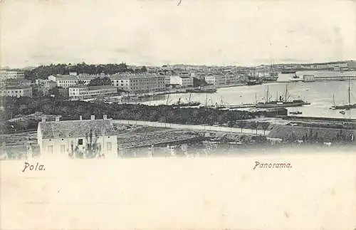 AK - Pola Panorama versandt 1917 Kroatien