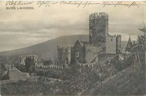 AK - Burg Lahneck Feldpost versandt 1916