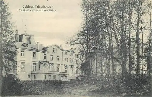 AK - Zweiflingen Schloss Friedrichsruh Rückfront mit historischem Balkon