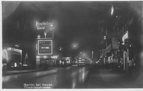 AK - Berlin bei Nacht Friedrichstrasse nicht versandt