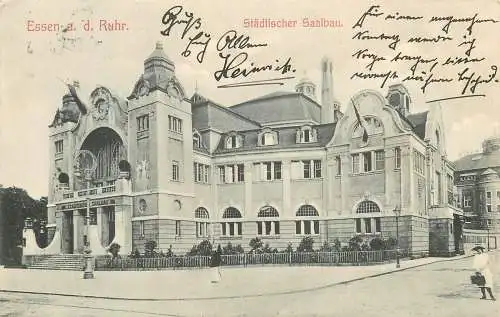 AK - Essen an der Ruhr Städtischer Saalbau versandt 1907